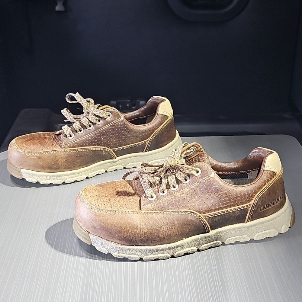Carolina CA5674 Brown Leather ESI Safety Toe Work Shoe Women's 7.5M PreOwned